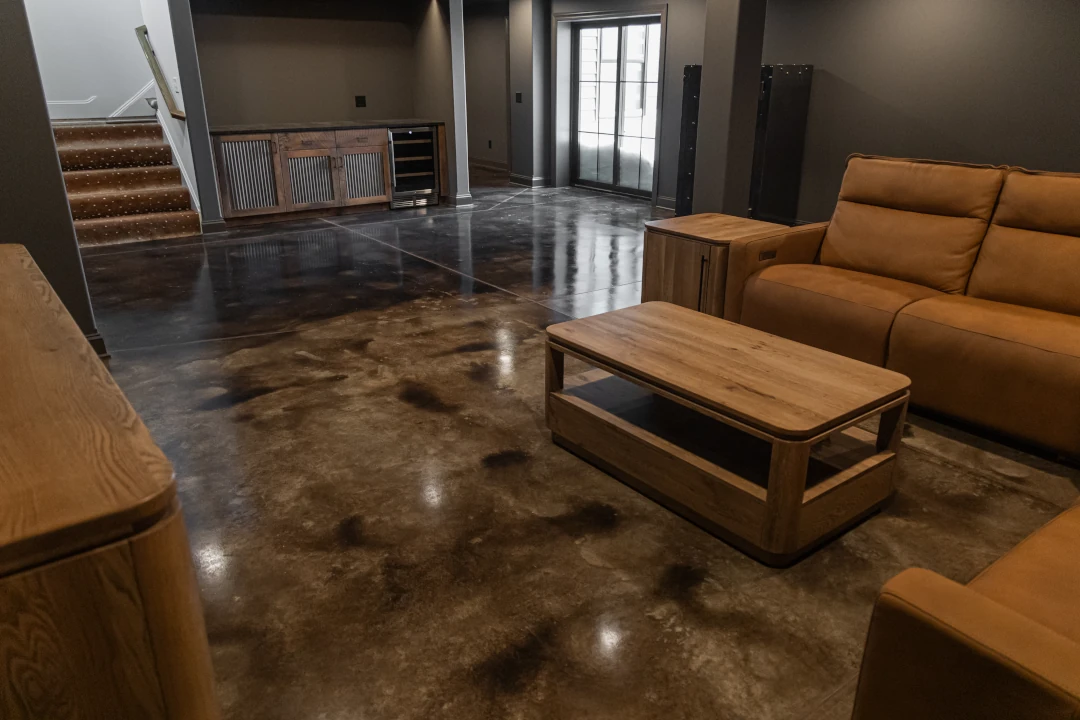 basement floor coating living space