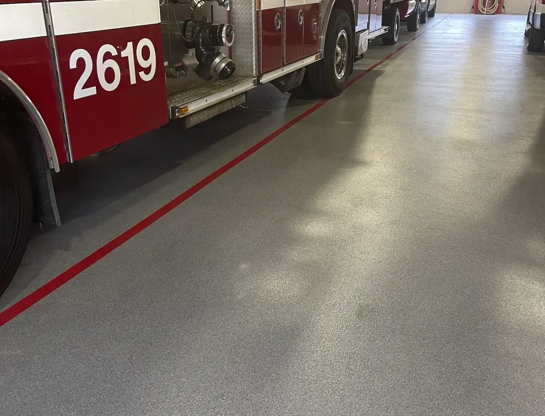 next to fire truck