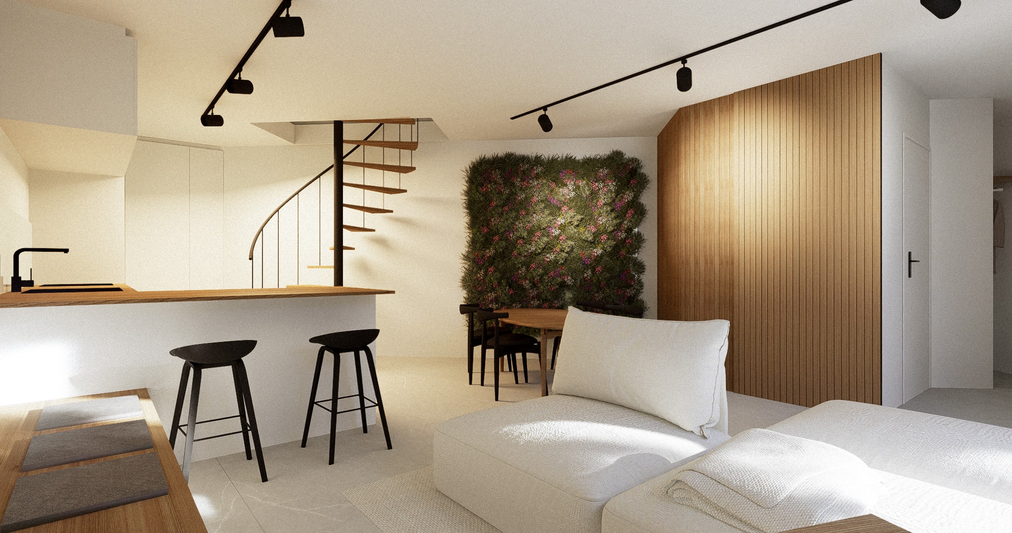 Architektonische Umgestaltung eines Ferienhauses mit unmittelbarer Strandnähe in den Niederlanden