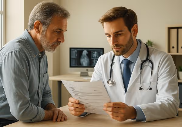  একজন রোগী একজন ডাক্তারের সাথে যোগাযোগ করে