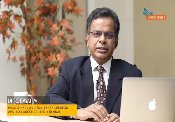 Dr. Rayappa explains symptoms, diagnosis, and treatment of parotid gland tumours at Apollo Cancer Centre.