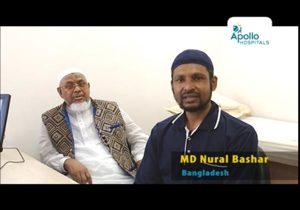 Bangladeshi patient Nural Bashar recovers from stomach cancer after surgery at Apollo Hospitals, Chennai.