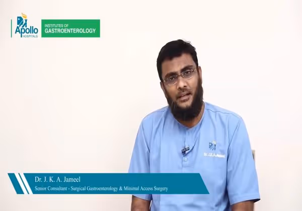 Dr. Jameel explains gallstone treatment and recovery after laparoscopic surgery at Apollo Hospitals, Chennai