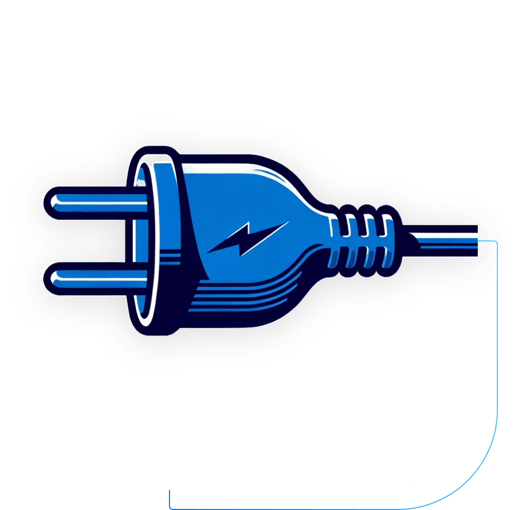 Prise de courant bleue