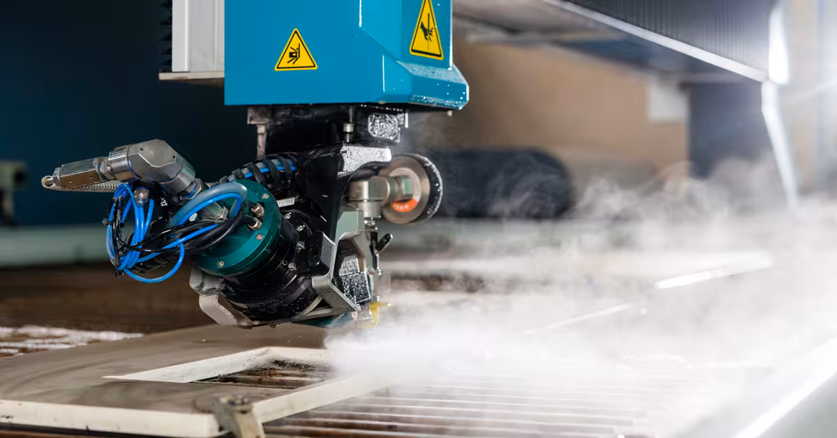 Macro photo of high-quality water jet cutting garnet