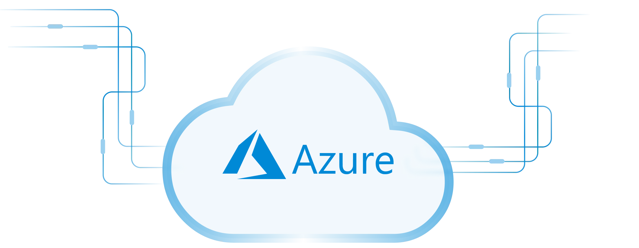 A drawing of a microsoft azure logo with a black background.