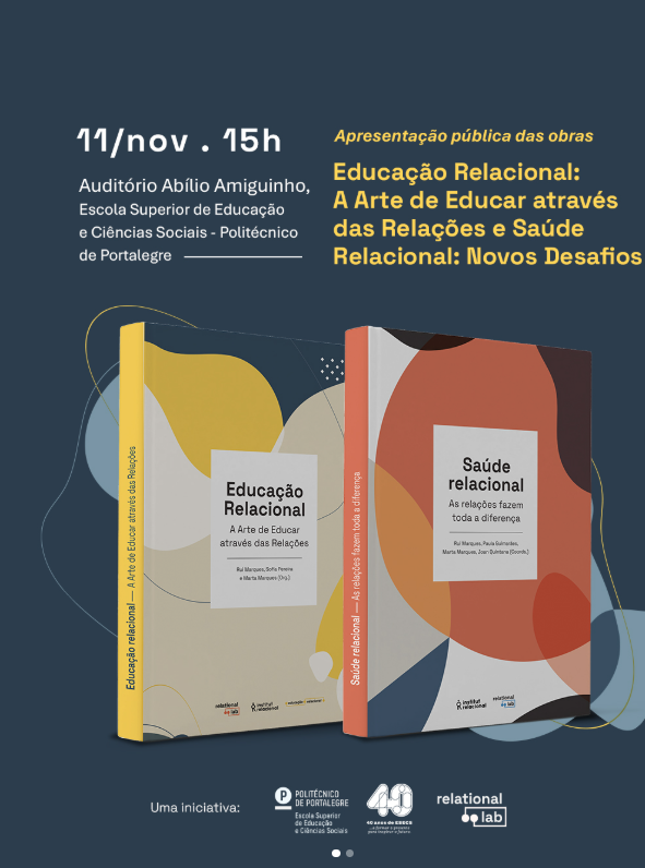 Apresentação de livros sobre Saúde e Educação Relacional em Portalegre