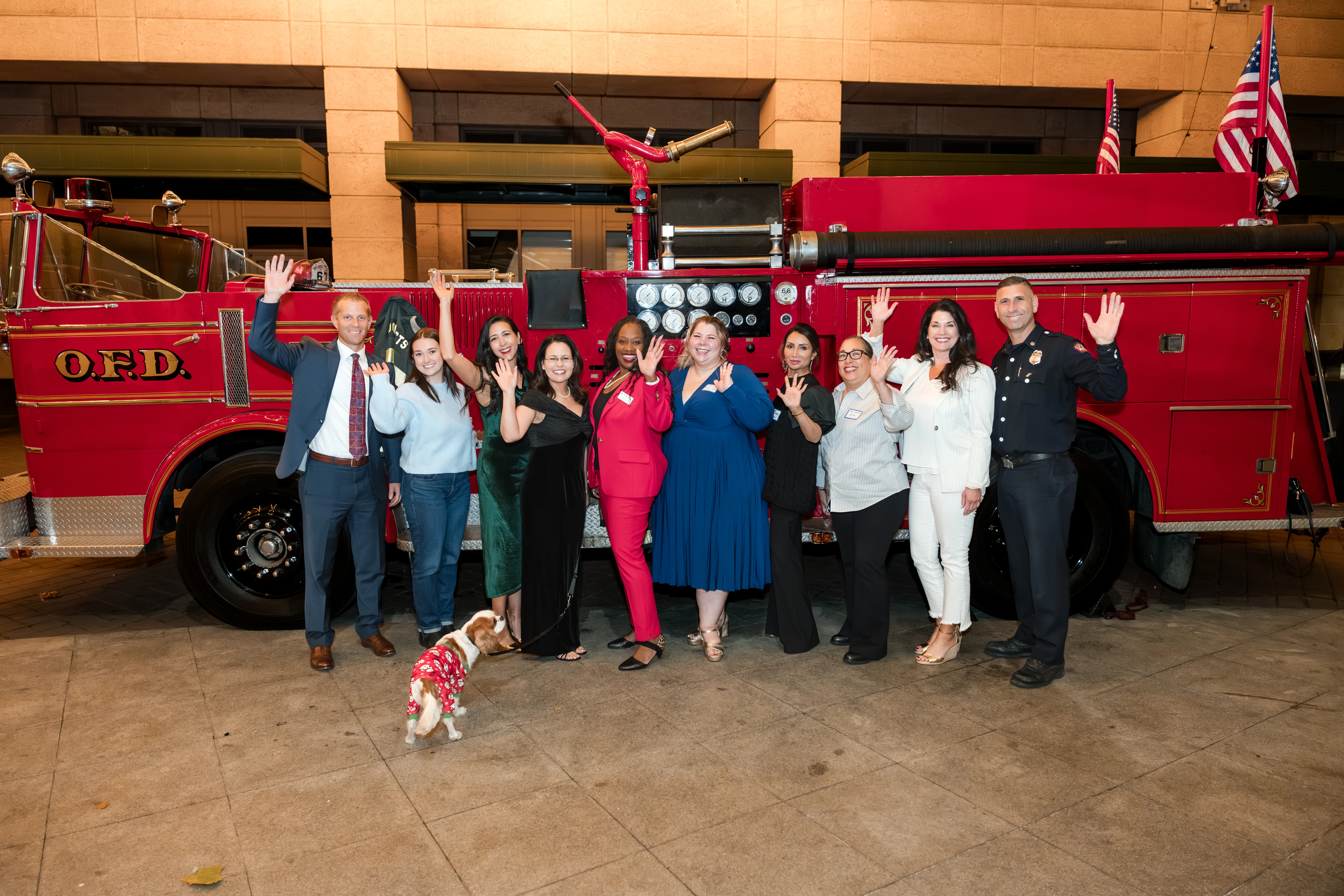 firefighter parade rig at the Rotunda