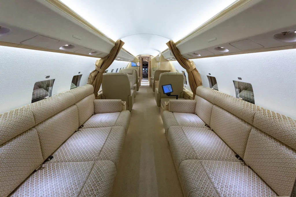 2002 Bombardier Global Express N983J S/N 9072 - interior aircraft - aft, couches that become beds