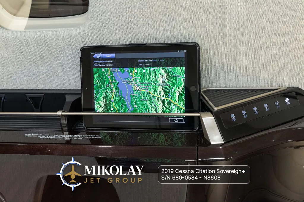 2019 Cessna Citation Sovereign+ S/N 680-0584 - interior photos of an aircraft for sale, Mikolay Jet group logo