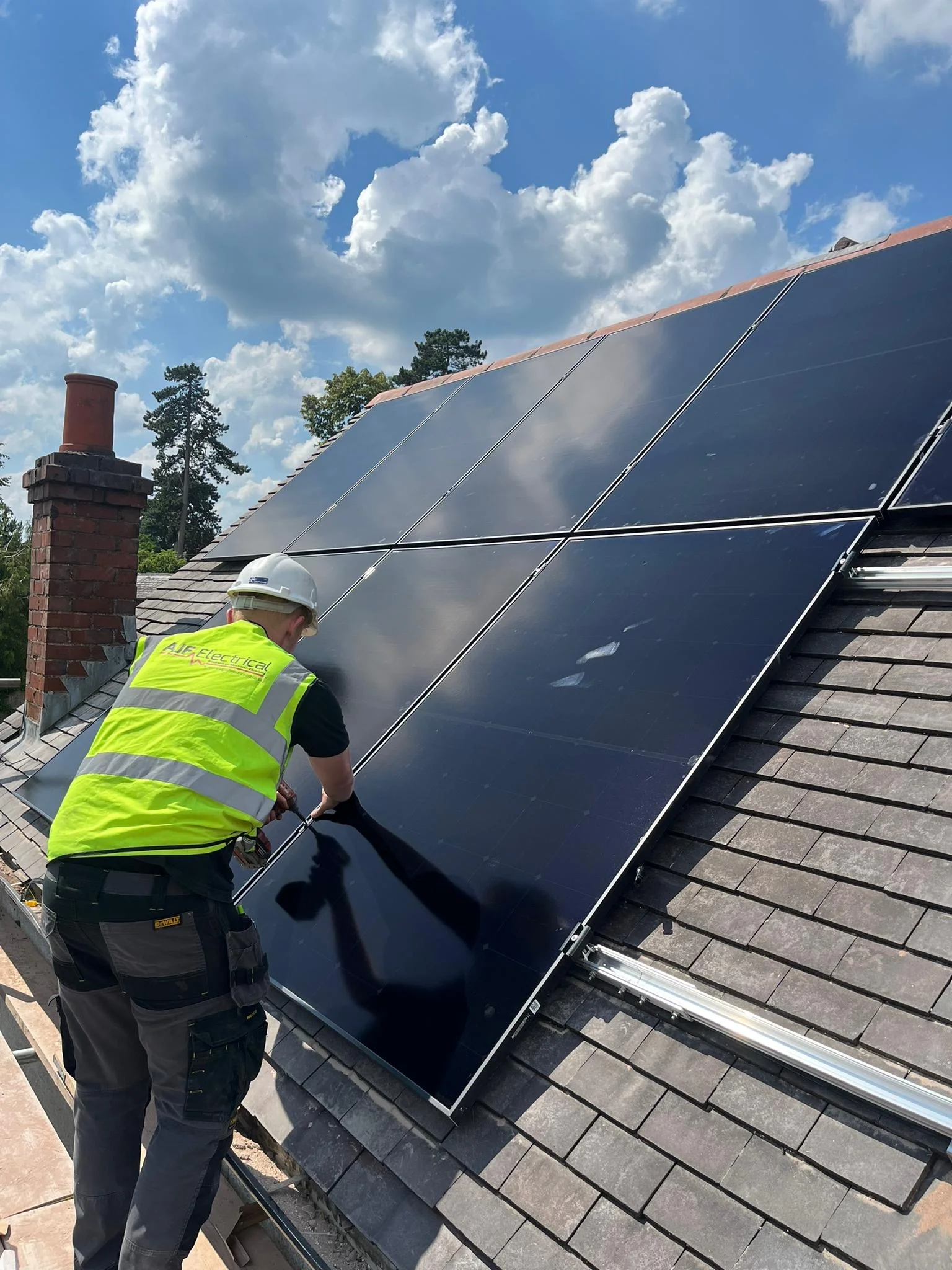 Solar panel installation for home roofs