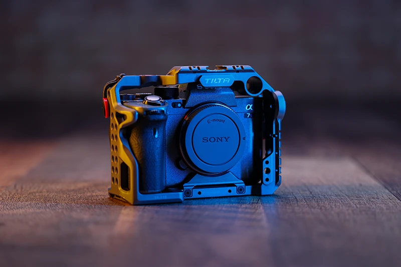 Sony a7s3 posed on a desk