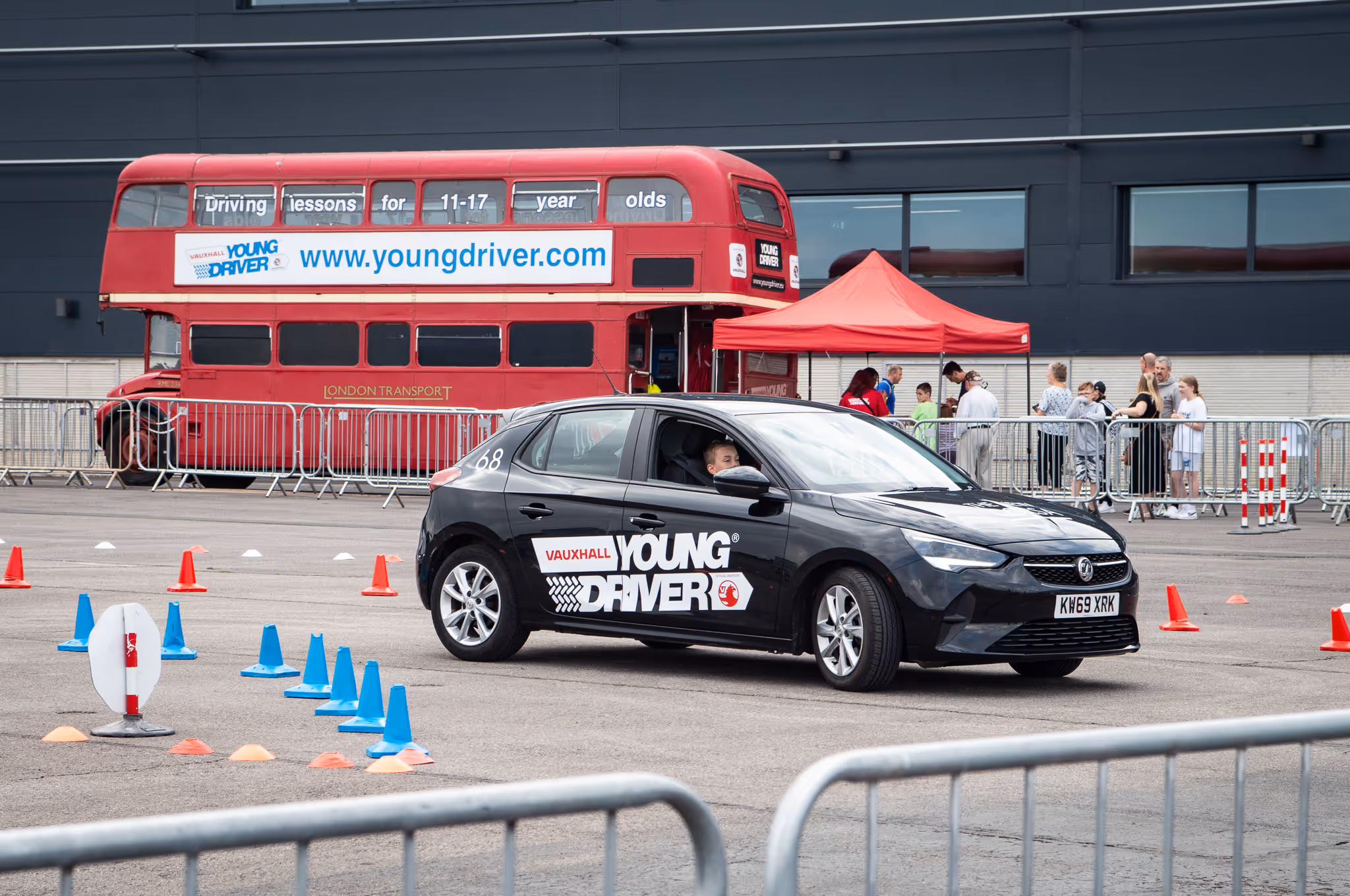 Drift cars underneath the Red Arrows