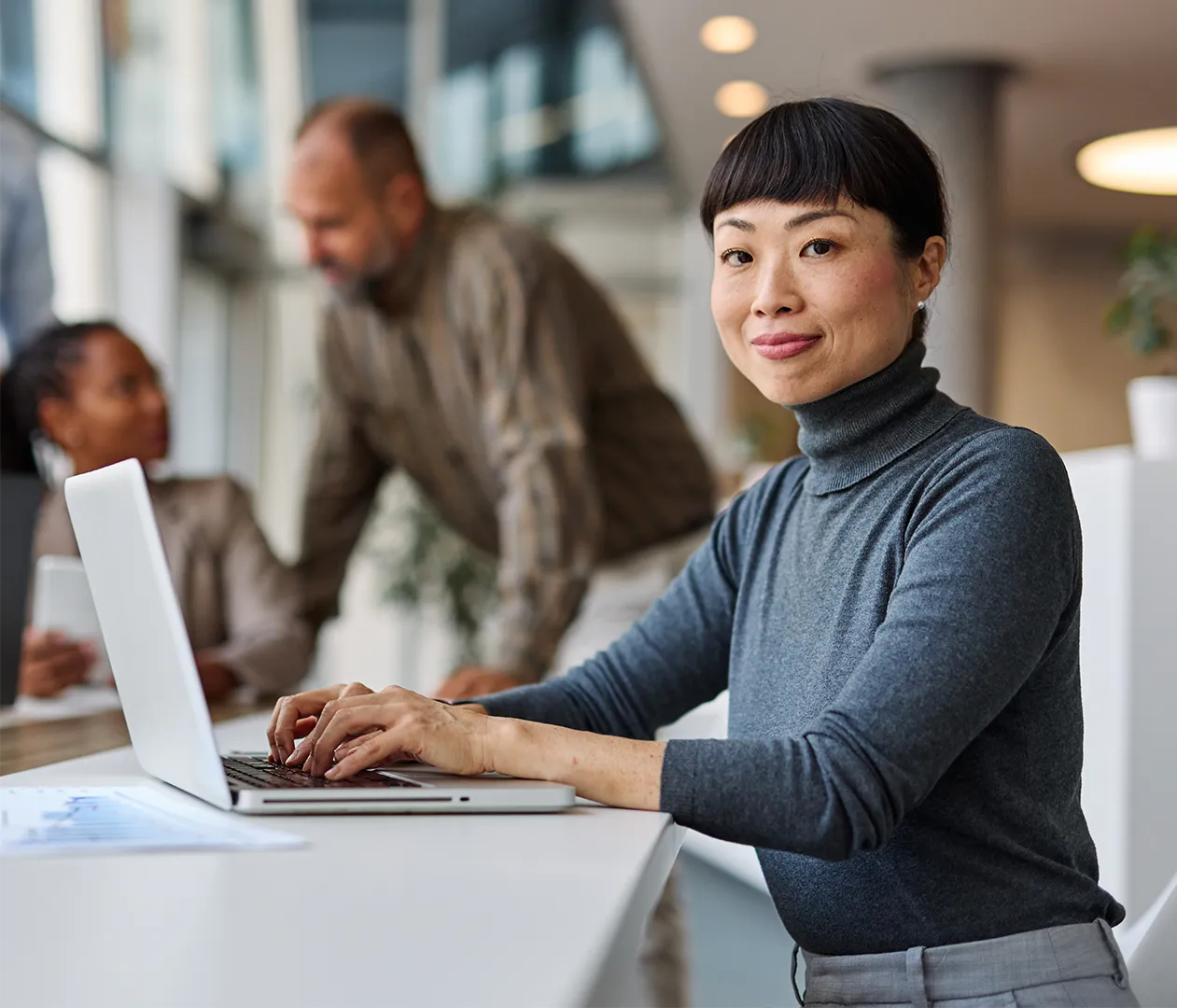 Female professional at desk