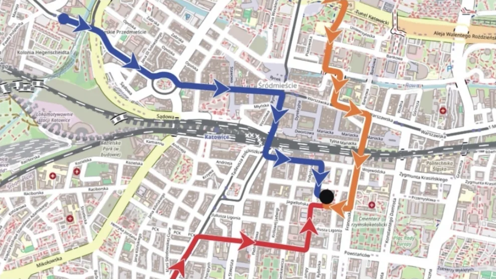 Dziś duże utrudnienia w centrum Katowic 