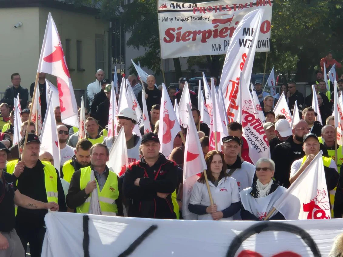 Manifestacja pod Ministerstwem Energii w Katowicach