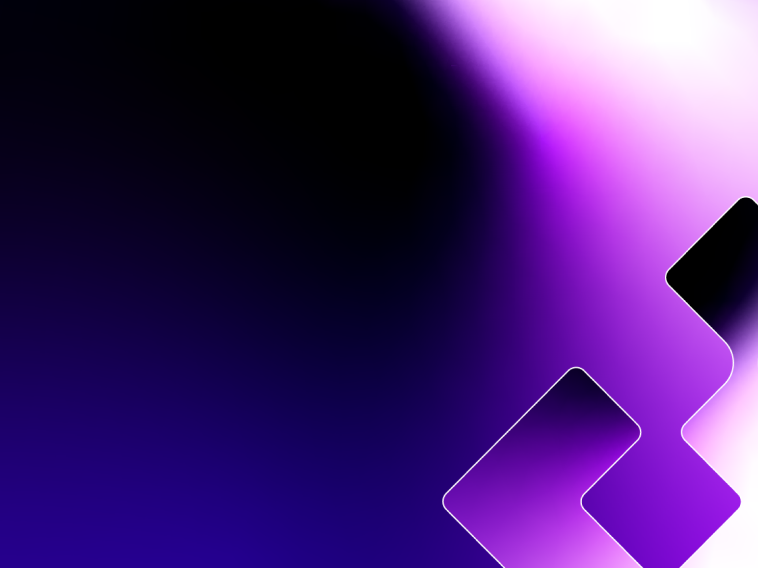 Backgroung com gradiente roxo com logo do Venturus no canto