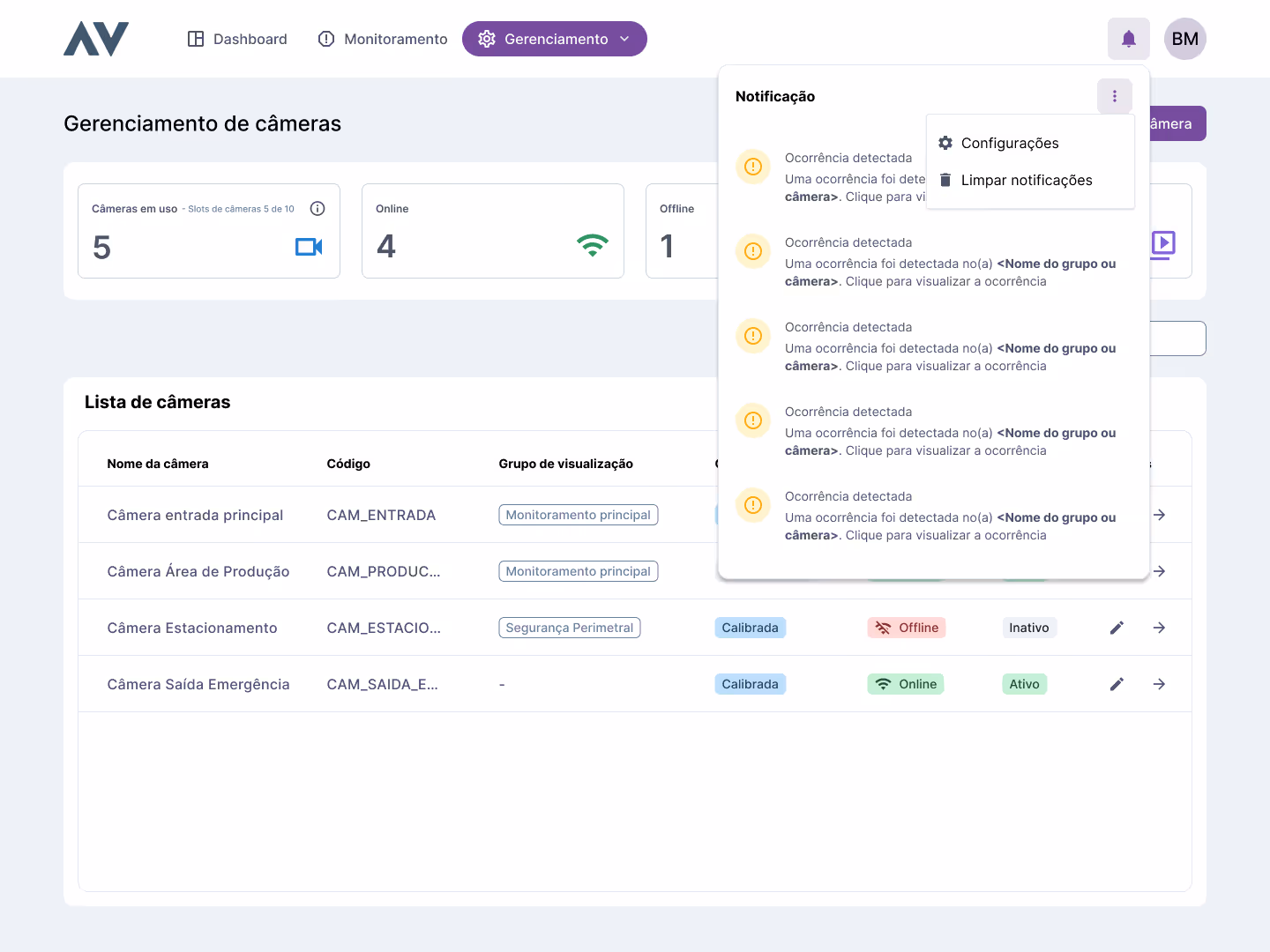 Novo serviço de notificações