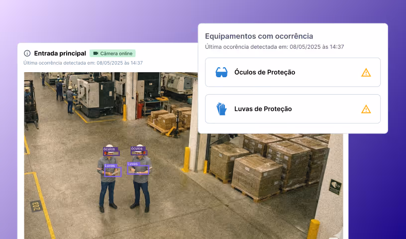 Visualização de evidências do Precavision - Software de deteção de EPIs do Venturus
