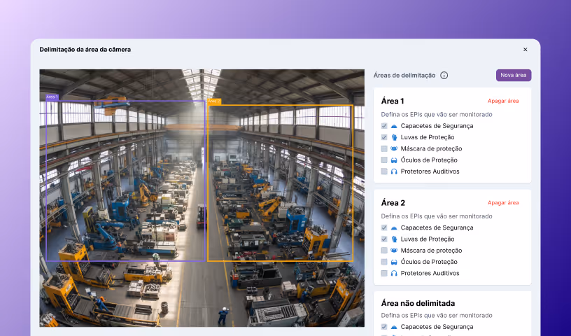 Delimitação de regiões do Precavision - Software de Detecção de EPIs do Venturus