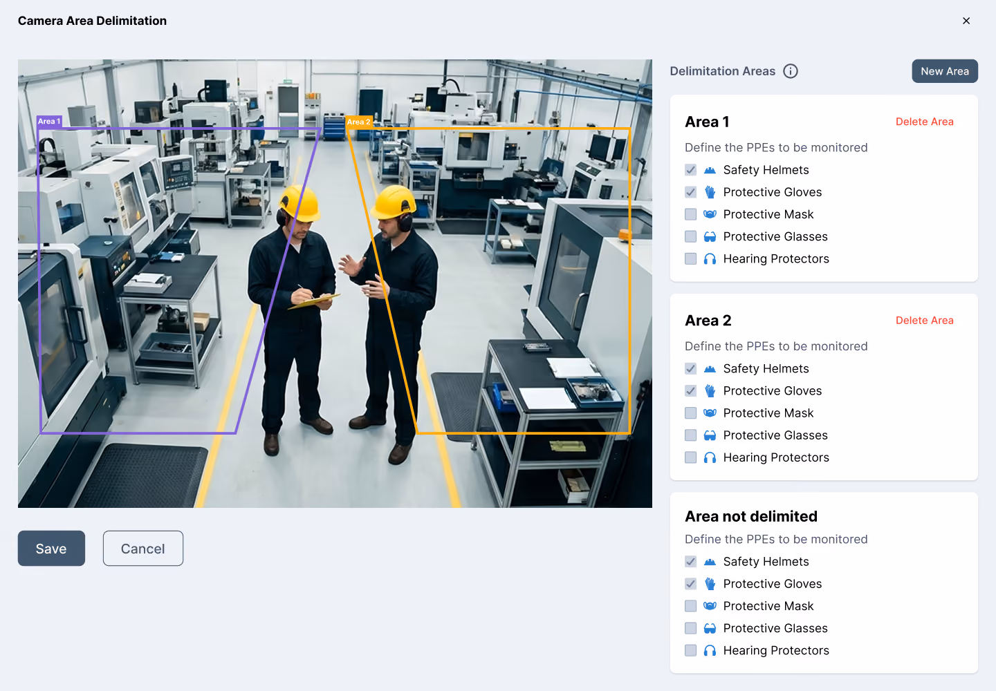 Precavision Region Delimitation - Venturus PPE Detection Software