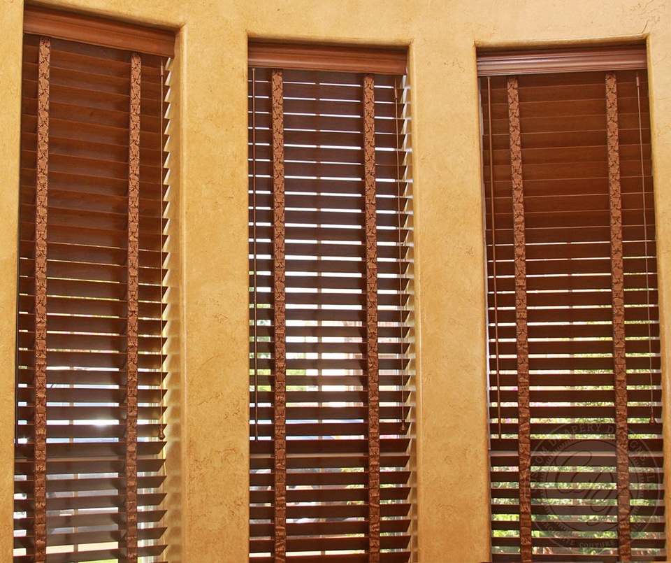 Custom wooden window blinds matching personal interior design preferences, window blinds in University Park, TX