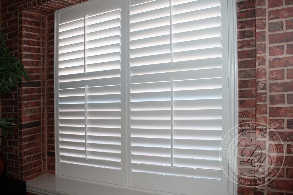 White window shutters in University Park, TX home
