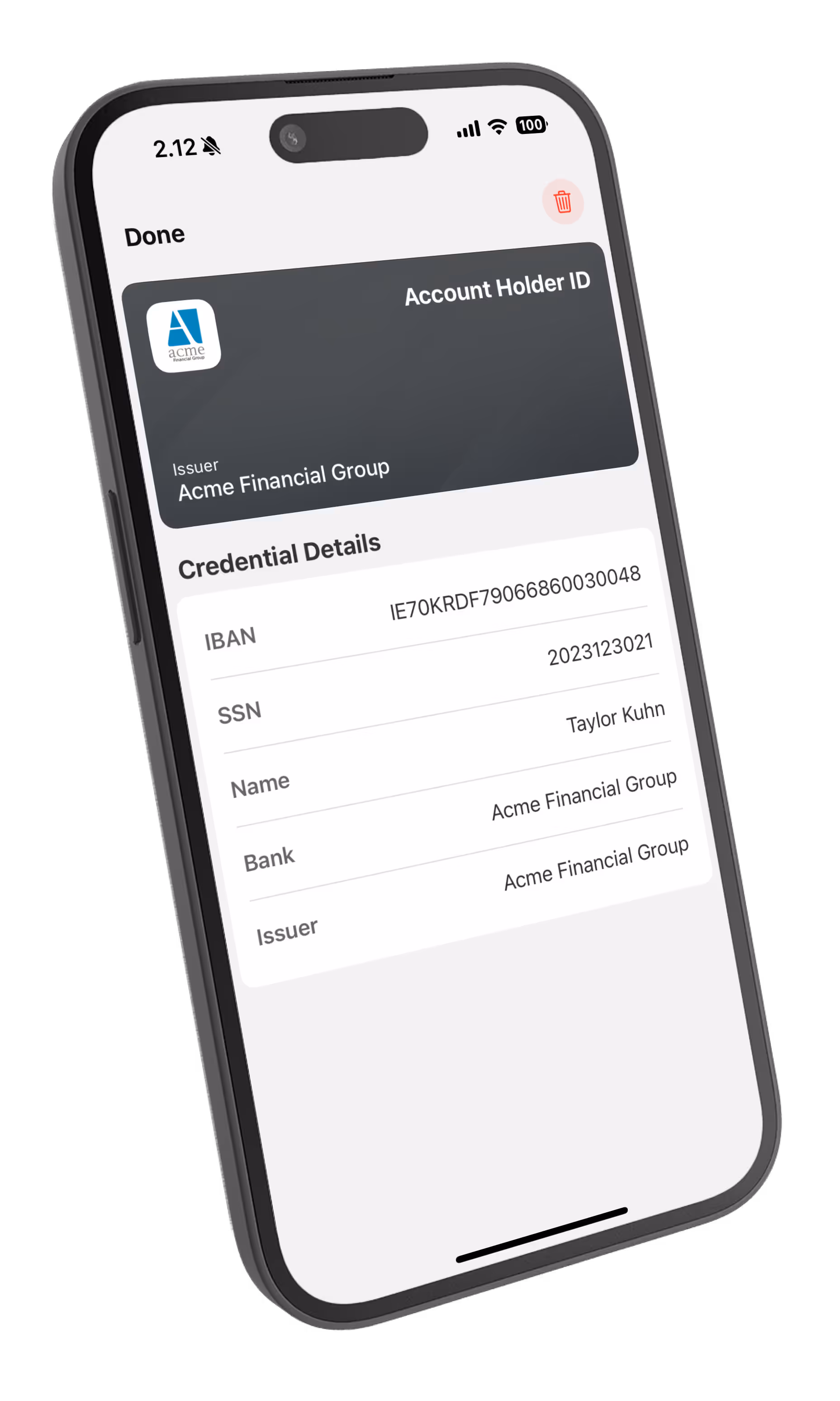 Dashboard mockup