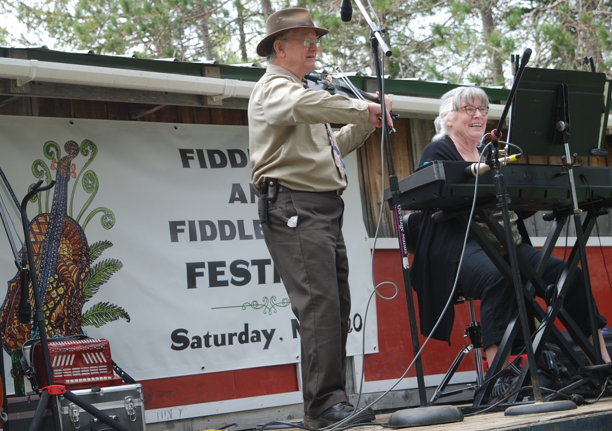 Fiddler at the Fiddlers and Fiddleheads Festival in Patten, Maine