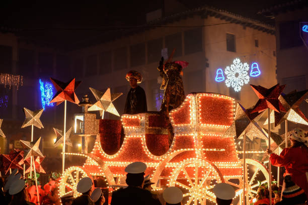 Holiday light parade in Presque Isle, Maine