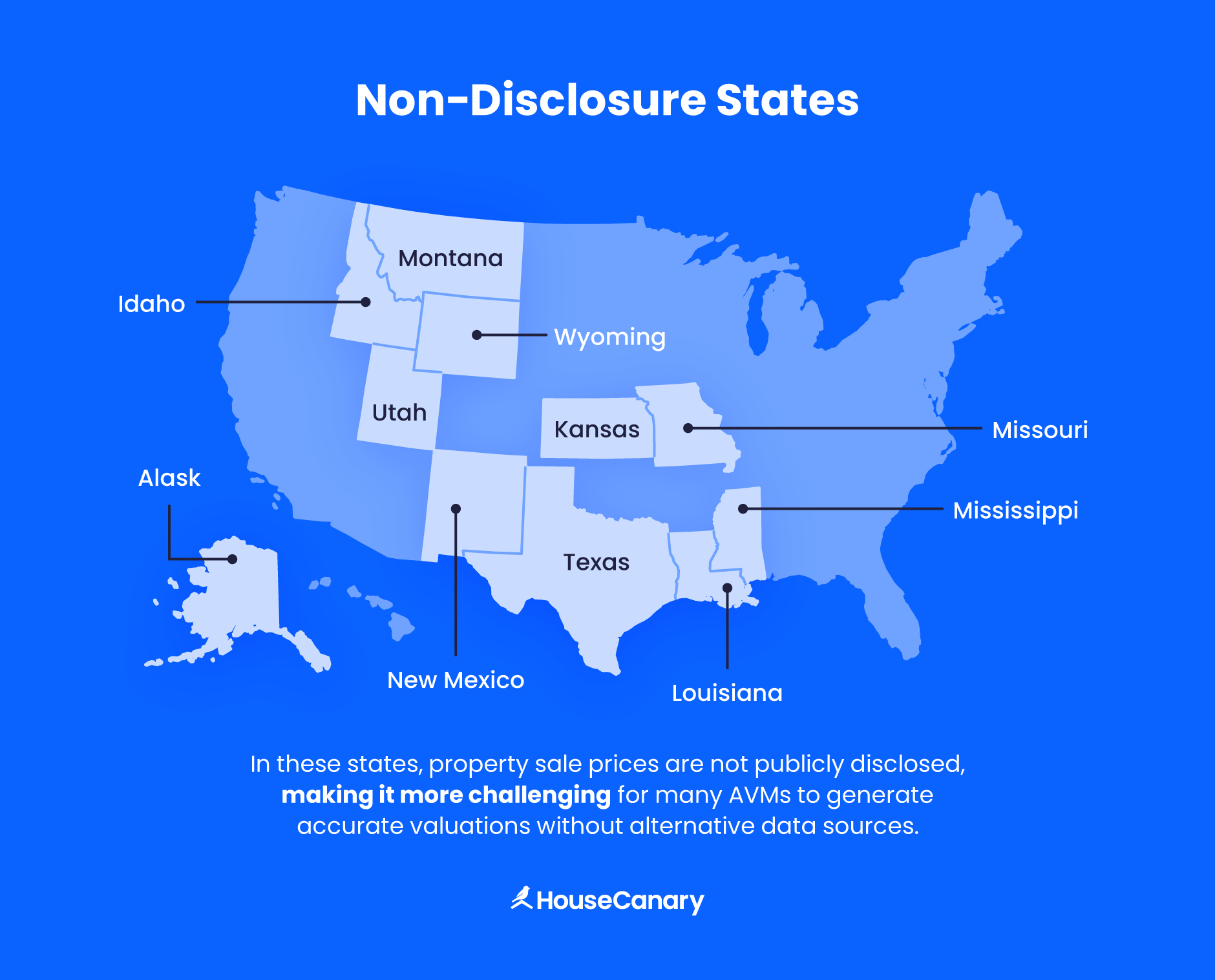 Map of non-disclosure states across the U.S. with the definition highlighted below