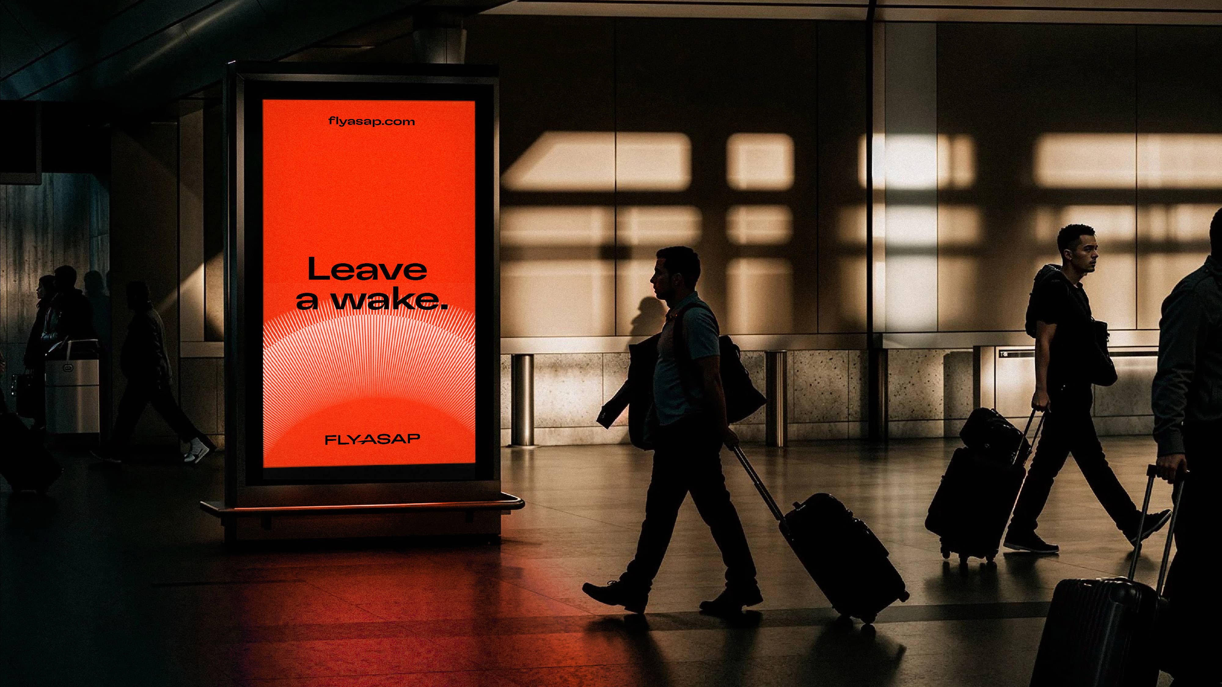 flyasap aviation bus stop billboard mockup
