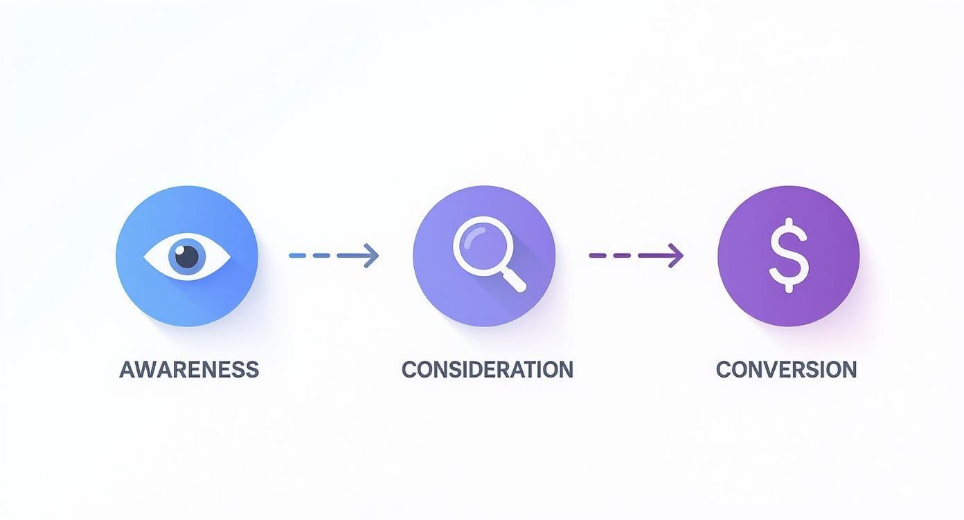Infographic about how to create a sales funnel