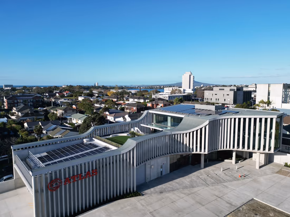Drone view of Atlas Concrete’s new Headquarters