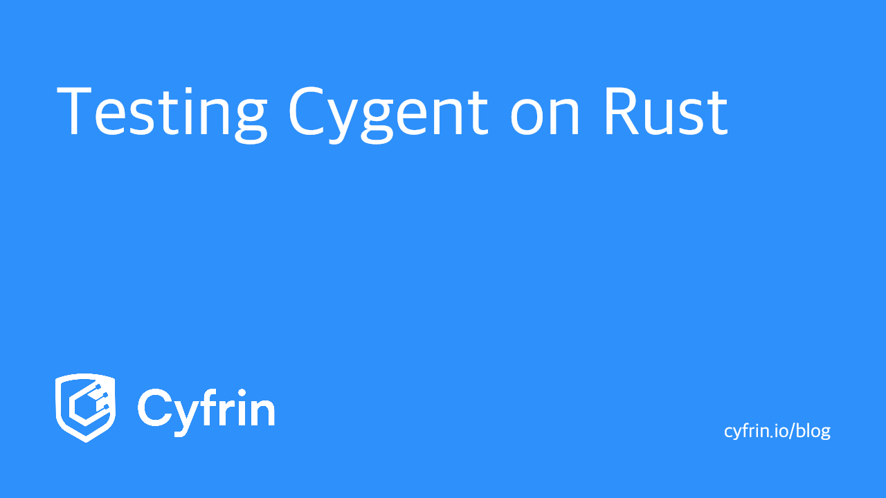 Testing Cygent against a Rust codebase