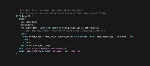 How to Calculate Retention with SQL Window Functions (Without Mixing Everything Together)