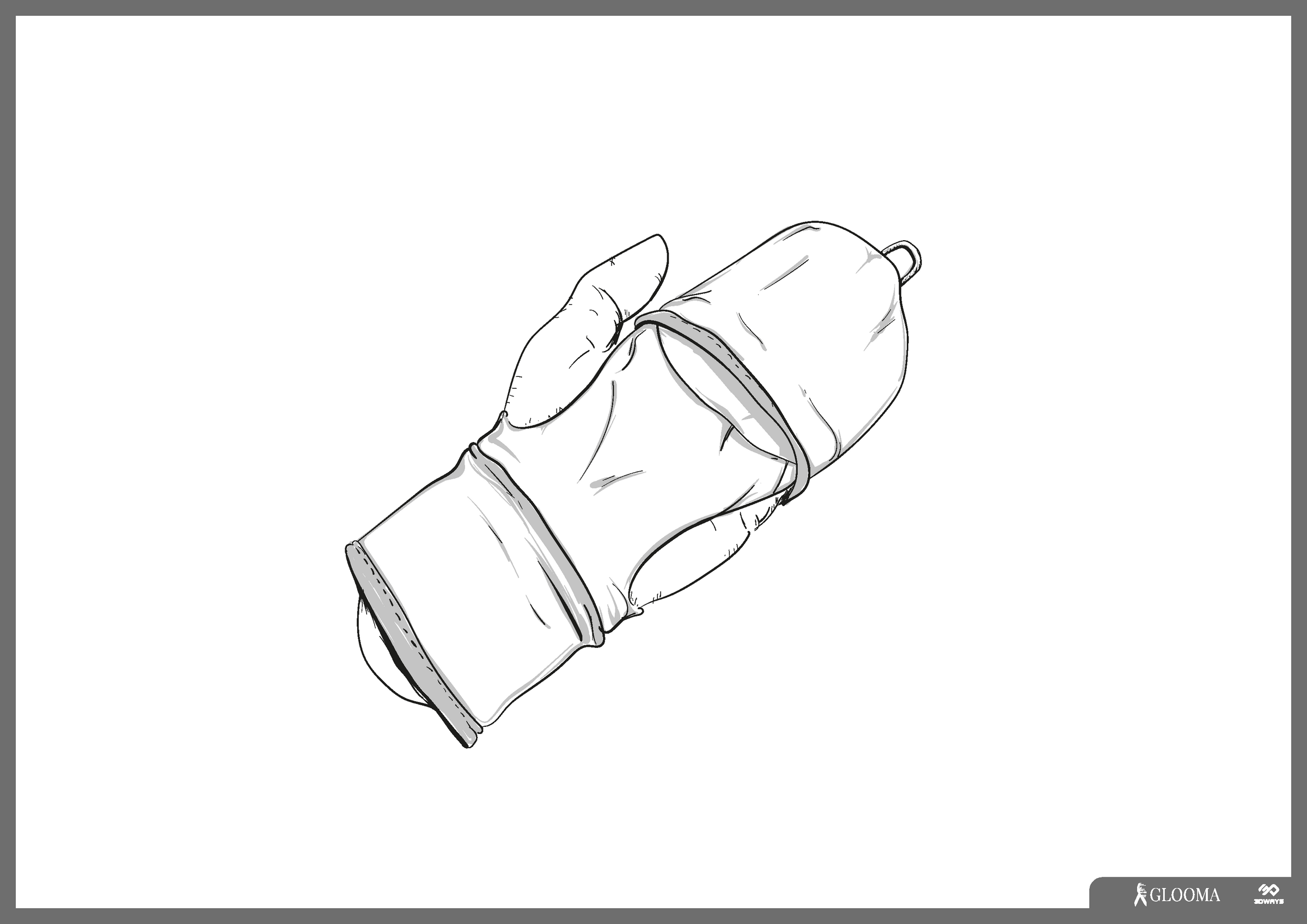 SenseGlove sketch, perspective view
