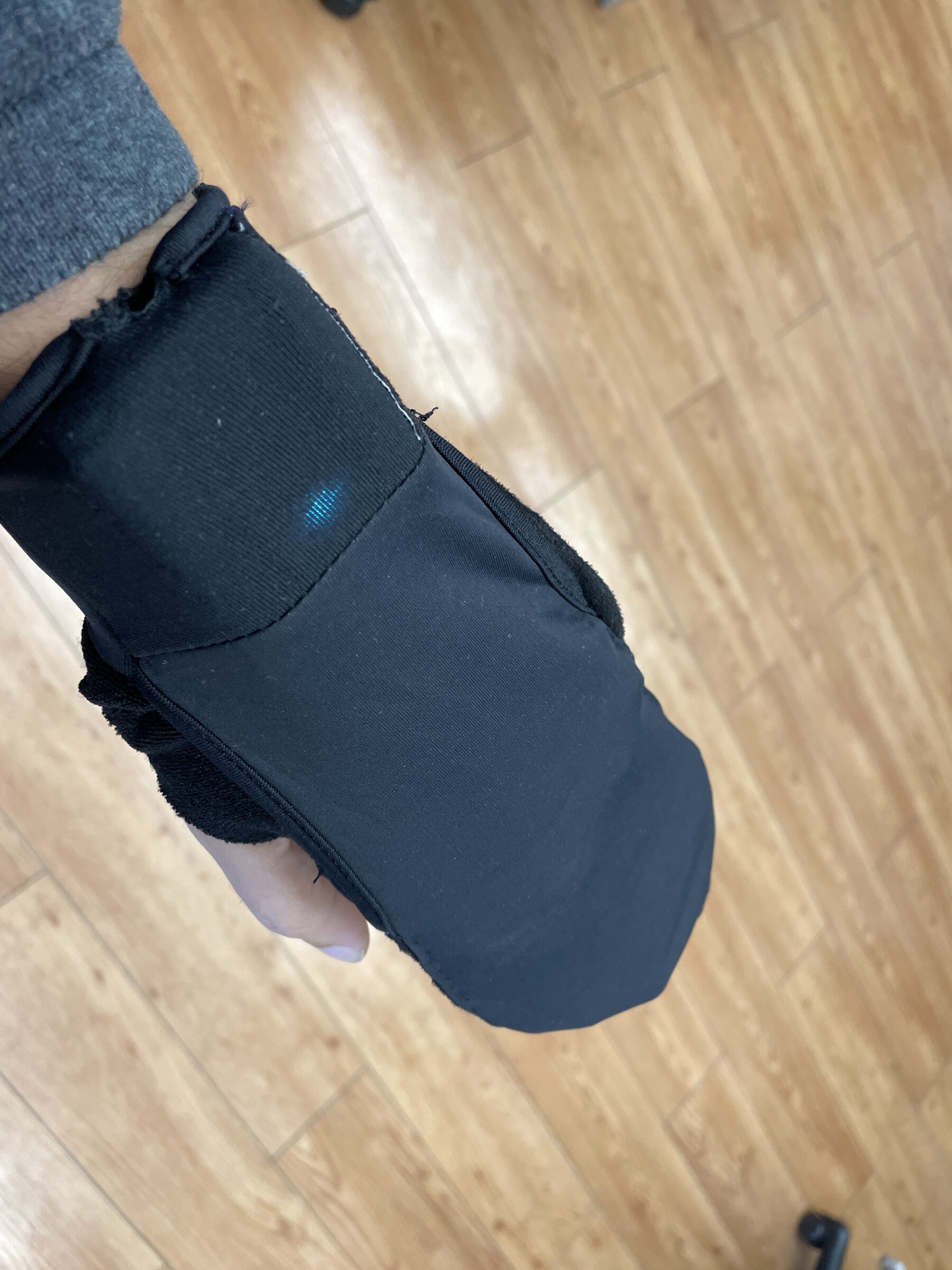 SenseGlove textile glove prototype worn on a hand