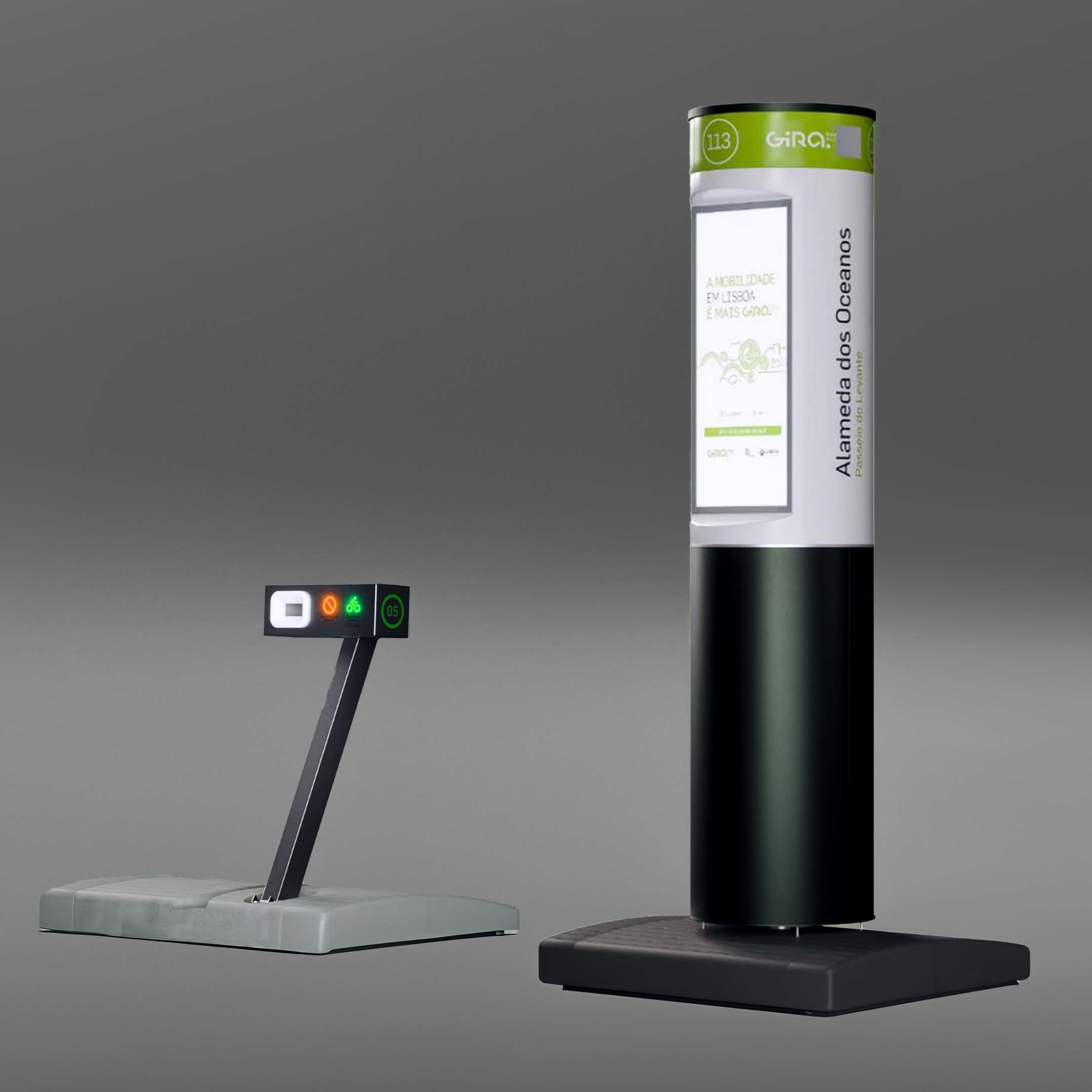 Gira bike-sharing docking station in Lisbon