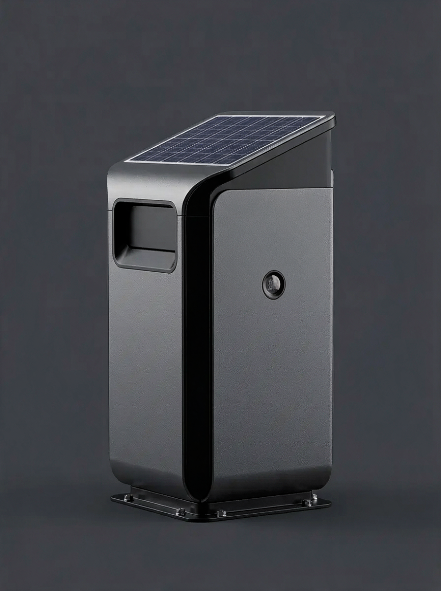 Smart Bin return station, three-quarter view