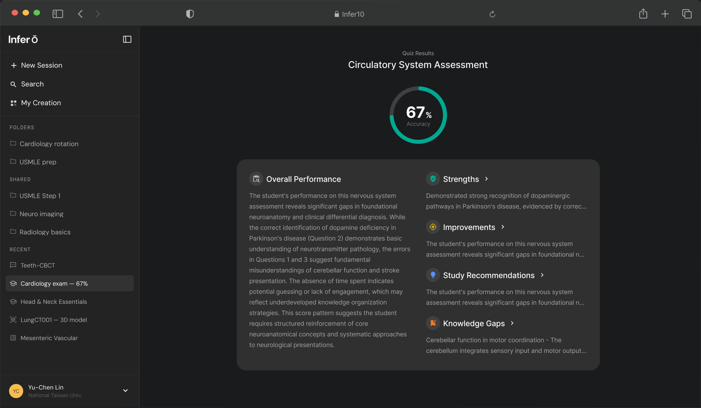 Adaptive exam simulator with scoring breakdown