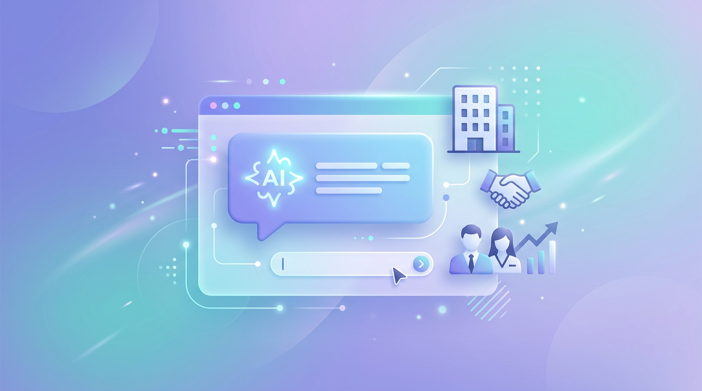 KI Chatbot für Unternehmen – Illustration eines KI-Chatbots im Unternehmenseinsatz
