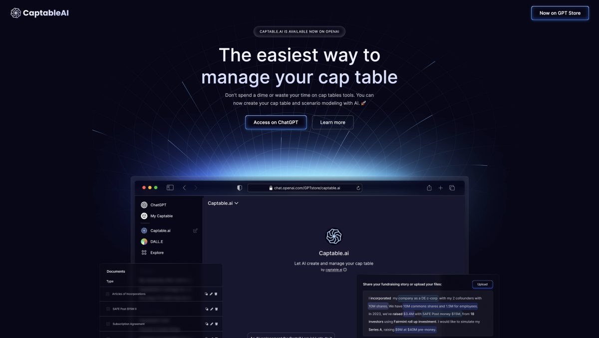 CaptableAI - Modern Founders Choose an AI Cap Table