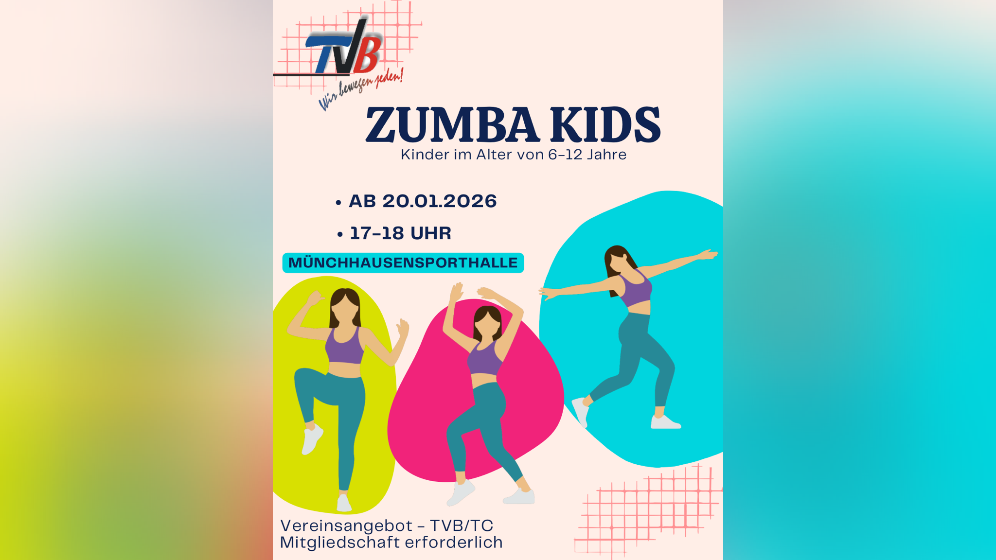 ZUMBA KIDS ab dem 20.01.2026 im Sportangebot des TVB