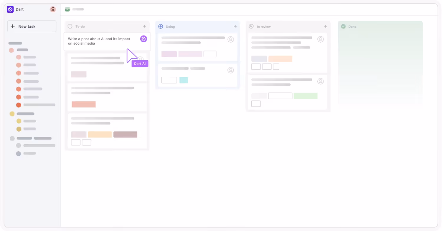 Image of Dart AI project management tool