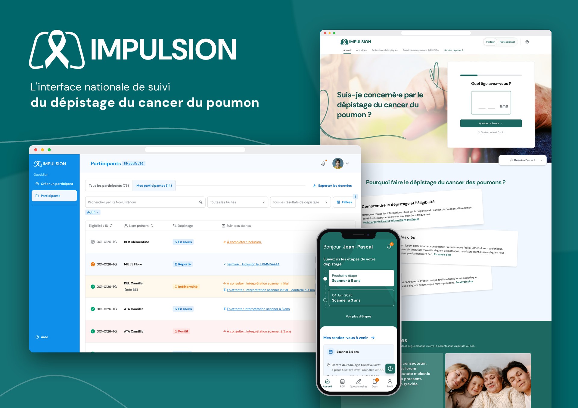Concevoir l’interface nationale de suivi du dépistage du cancer du poumon en France