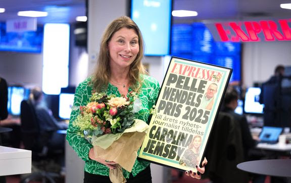 Journalisten Carolina Jemsby tilldelas årets Per Wendel-pris