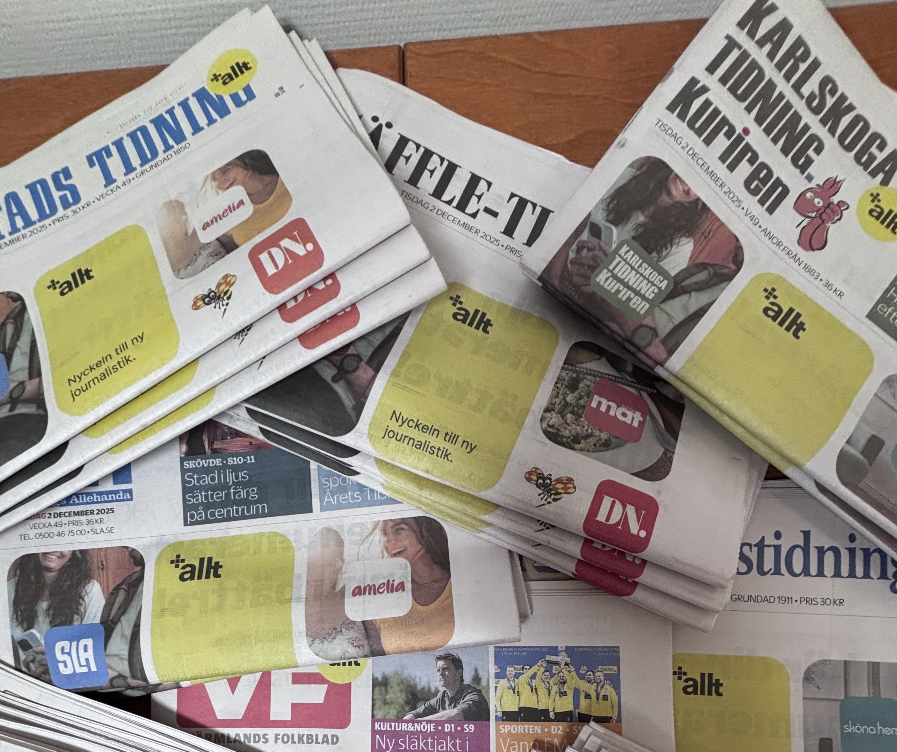 Erna Medias lokaltidningstitlar tar plats i Bonnier News bundlingserbjudande +allt