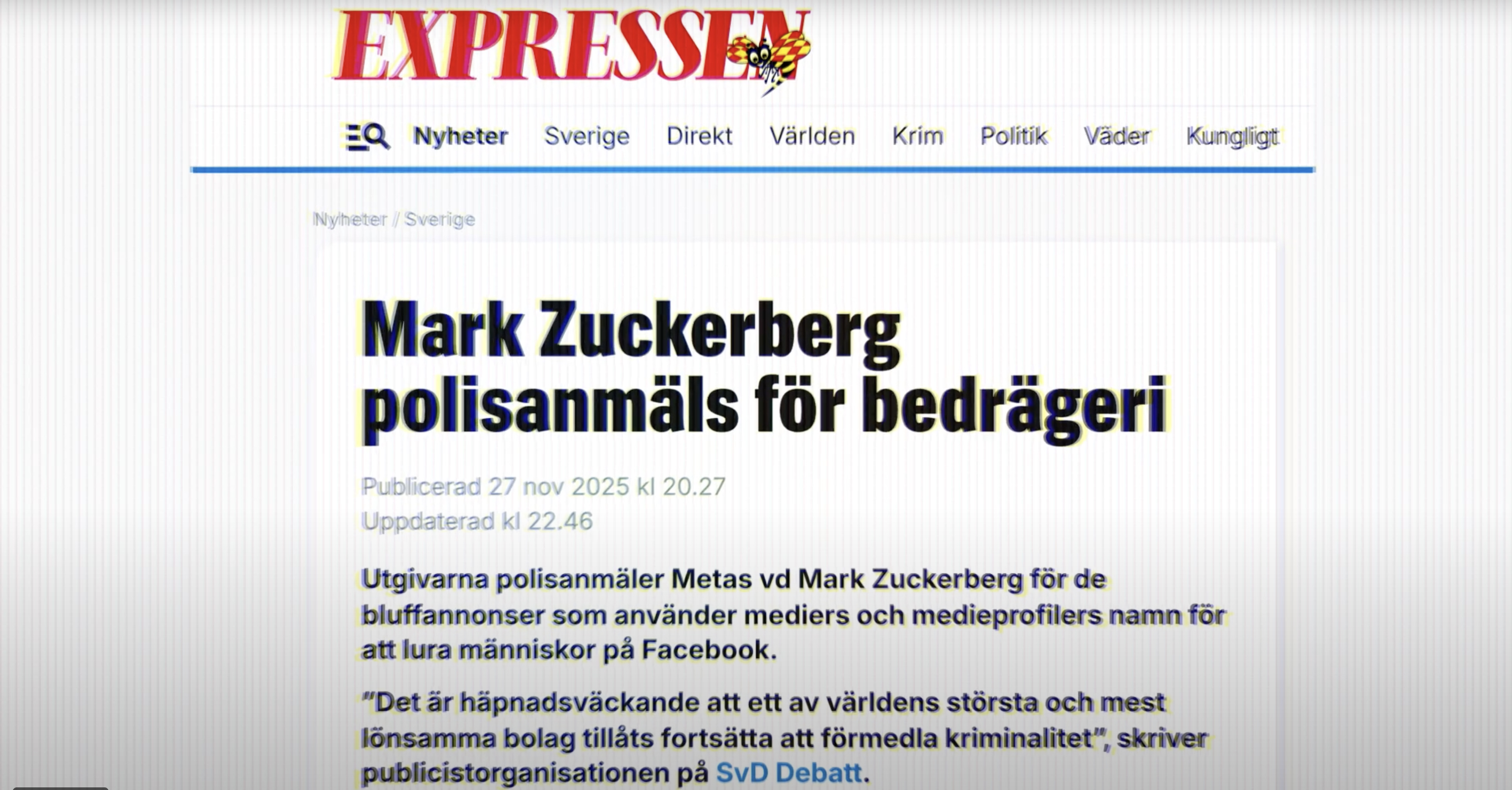 Kampanj från utgivarna varnar för bedrägerierna på Facebook 