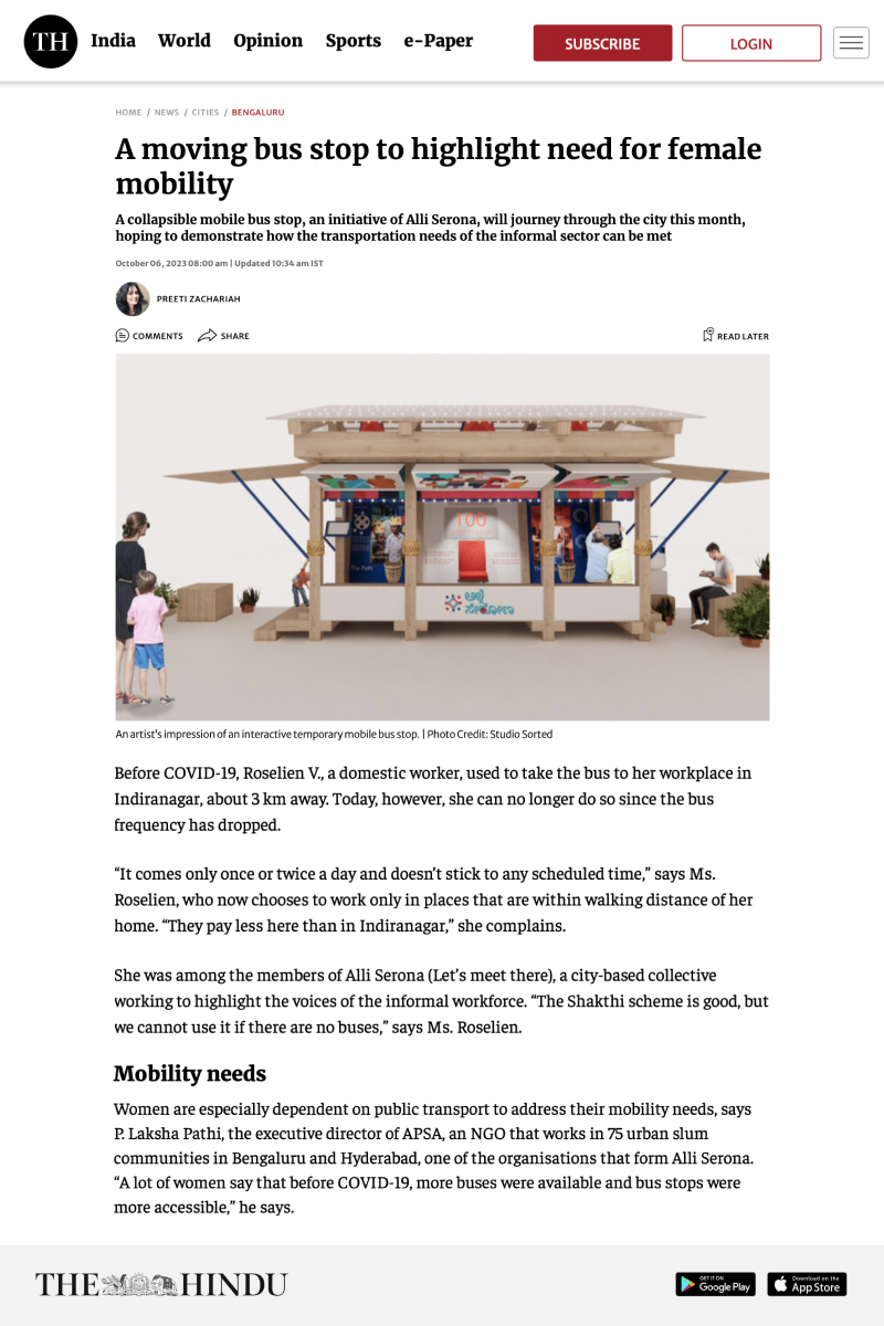 Studio Sorted featured in The Hindu